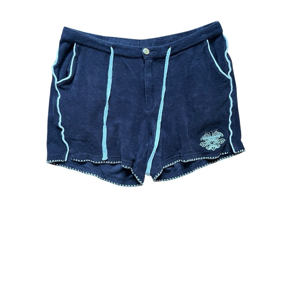Tombolo Agua Magica Terrycloth Cabana Embriodered Shorts Size Medium